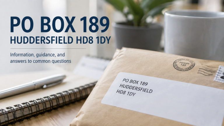 PO Box 189 Huddersfield HD8 1DY: A Simple Guide PO Box 189 Huddersfield HD8 1DY